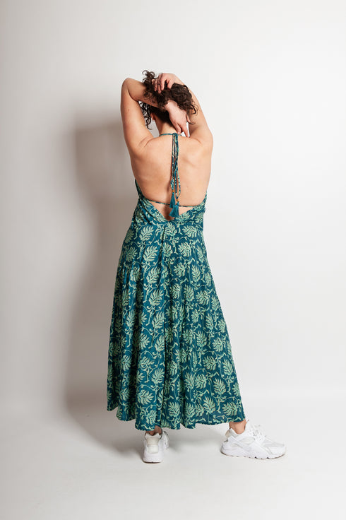 Lali - Vestito floreale con collo alto
